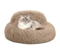 Comfort Dog Bed, Soft Round Bed, 23.62x23.62x7.87 inches Raised Edges and Anti-Slip Base for Cozy Nighttime Sleep, Stormy Weather, Daily Rest in Apartments, Play Areas, Home Or Bedroom Use