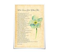 Comfort in Grief Wall Art - Featuring When Tomorrow Starts Without Me Poem, Canvas Print for Home & Memorial(Unframed,08x12inch(20x30cm))