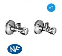 Comfort Lot de 2 robinets d'équerre avec fonction de régulation e débit A (052120699-PRO2)