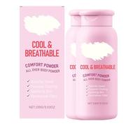 Comfort Powder, Talc Free Anti Chafe Body & Foot Dusting Powder Deodorant to Control Inner Thigh Chafing, Private Areas, and All Over Body, Absorbs Sweat & Fights Friction for Women (2PC)