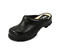 Comfort sabots ouvert et biche avec semelle en acier et bois-noir-sB sRC - Noir - Noir, 47 EU
