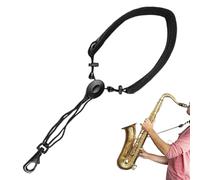 Comfort Sax Strap - Musical Neck Support for Alto Tenor | Leather Padded Band with Adjustable Hook, Baritone Bassoon Cork Clarinet Soprano Horn Accessory for Practice Performance