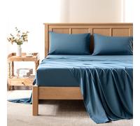 Comfort Spaces Coolmax Parure de lit 4 pièces Douce à évacuation de l'humidité, résistante à la décoloration, Toutes Les Poches Profondes élastiques pour Matelas jusqu'à 40,6 cm - Draps