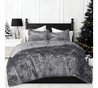 Comfort Spaces Juliette Parure de lit 2 pièces en Velours Luxuriant avec Revers en Microfibre brossée Douce, pour Toutes Les Saisons, taie d'oreiller Assortie, Gris pour lit Simple/lit Simple XL