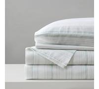 Comfort Spaces Parure de lit 3 pièces Coton Respirant, léger, Doux, Drap-Housse Bonnet élastique 30,5 cm pour Matelas 35,6 cm, taie d’Oreiller, Toutes Saisons, lit Une Place, Rayures Good Vibes