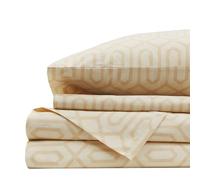 Comfort Spaces Parure de lit 4 pièces 100% Coton Respirant, léger, Doux avec Poche élastique de 35,6 cm pour Matelas jusqu'à 40,6 cm, literie Confortable pour Toutes Les Saisons, taie d'oreiller