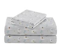 Comfort Spaces Parure de lit 4 pièces en Coton de 144 Fils Respirant, léger, Doux avec Poche Profonde élastique, literie Moderne et Confortable pour Toutes Les Saisons, taie d'oreiller Assortie, pour