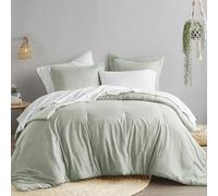 Comfort Spaces Parure de lit en Microfibre pour Toutes Les Saisons, Vert Sauge, lit Simple/lit Simple XL