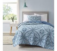 Comfort Spaces Parure de lit légère pour Toutes Les Saisons, Couvre-lit, taies Assorties, Microfibre, Gloria Aqua, lit Simple/Simple XL