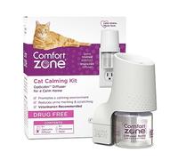 Comfort Zone Kit de démarrage diffuseur apaisant pour Chat : 1 diffuseur et Recharge, phéromones pour réduire Le Stress, la pulvérisation et Les griffures