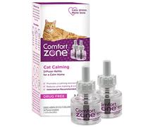 Comfort Zone Lot de 2 recharges pour diffuseur de phéromones apaisantes pour Chat (60 Jours) pour Une Maison Calme | Recommandé par Les vétérinaires | Déstressez Votre Chat et réduisez Les