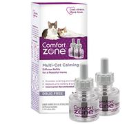 Comfort Zone Lot de 2 recharges pour diffuseur MultiCat ; phéromones apaisantes pour Chat Qui aident l'anxiété ; recharges de 30 Jours