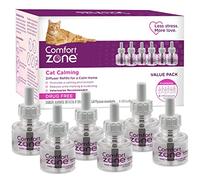 Comfort Zone Lot de 6 recharges pour diffuseur apaisant pour Chat - Phéromones pour réduire Le Stress, la pulvérisation et Les griffures
