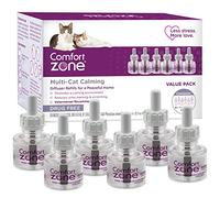 Comfort Zone Lot de 6 recharges pour diffuseur MultiCat ; phéromones apaisantes pour chat qui aident l'anxiété ; recharges de 30 jours