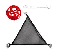 Comfortable Gecko Lounger, Snake Hammock Bed, Easy Install Mesh Stage, Reptile Cage Accessory, Interactive Hammock with Climbing Ball, Lizards for Vegetable Feeding and Exercise 42x42x60cm