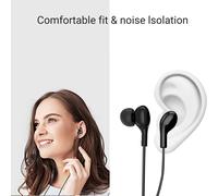 Comfortable In-Ear Headphones with Stereo Sound for PR1 PR2 DR1 DR3 CR2+ CR4 DAB Radio Black
