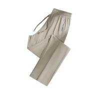 Comfortable Pants for Women Casual, Ultra Stretch Ice Silk Pull-on Ageless Travel Pants with Pockets (Khaki-Straight,Grand)