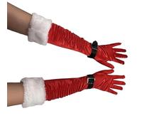 Comfortable Polyester Fiber Luxurious Bridal Gloves Winter Wedding Essential Christmas Theme Delicate Christmas Bride Gloves