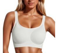 Comfortable Wireless Support Bra with Wide Straps and Full Coverage for Women, Perfect for Everyday Wear and Large Cup Sizes, Beige, XXL(White,XXL)
