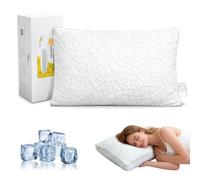 ComfortAce Oreiller en mousse à mémoire de forme réglable, repose-nuque ergonomique pour dormir sur le côté, design orthopédique, mousse broyée pour un confort ultime (40 x 60 cm)