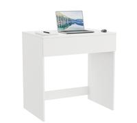 ComfortCove Bureau d'ordinateur avec Tiroir, Coiffeuse, 75 cm, Blanc | Table de Bureau, Table Simple et Peu Encombrante pour Étudier, Travailler ou Gaming