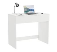ComfortCove Bureau d'ordinateur avec Tiroir, Coiffeuse, 90 cm, Blanc | Table de Bureau, Table Simple et Peu Encombrante pour Étudier, Travailler ou Gaming