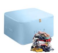 Comforter Storage, Self Compression Organizer, 20.47x16.54x22.05 inches Space Saving Zippered Foldable Storage Tote, Underbed Bag for Quilts Blankets Bedding, Closet Dorm Travel