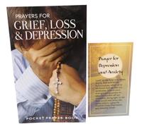 Comforting Pocket Prayer Book Set for Grief, Loss & Depression - Spiritual Aid Kit with Prayer Card