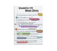 Comforting Words Wall Art Canvas Print Reminders for Hard Days Poster Uplifting Home Decor Inspirational Gift for Her Him Bedroom Office(Unframed,08x12inch(20x30cm))