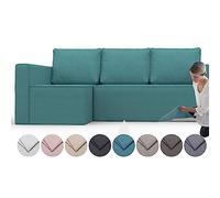 comfortly Manstad Lot de 5 housses de rechange robustes pour canapé-lit d'angle gauche - Tissu Nano-Tech durable pour animaux domestiques et anti-taches, facile à nettoyer et à remplacer (mélanges de