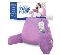 ComfortSpa Coussin de Lecture pour lit Adulte, Coussin de Dossier avec accoudoirs, Poches et Housse Lavable ; à Utiliser comme Coussin de Dos pour s'asseoir au lit pour se Reposer ou soulager Les