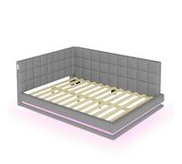 ComfortXL Canapé-lit 140x200 Cm en Velours avec LED, Port USB Et Sommier