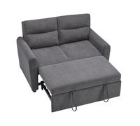 ComfortXL Canapé-lit 2 Places Moderne avec Dossier Réglable Et Coussins Larges, Gris
