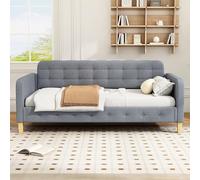 ComfortXL Canapé-lit 90 * 200cm, lit de Repos, décoration cloutée, Simple et élégant, Gris