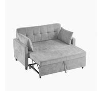 ComfortXL Canapé-lit à Deux Places avec Fonction Lit, Dossier Réglable, Tissu Chenille