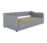 ComfortXL Lit De Jour 90x200 Cm avec Lit Gigogne Et Deux Tiroirs, Canapé-lit, Style Minimaliste, Gris
