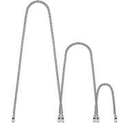 Comforty Lot de 3 chaînes de sac à main en métal - 120 cm, 80 cm, 40 cm - Pour sac à main - Argentées