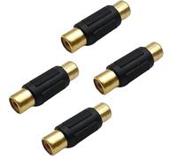 Comforty Lot de 4 adaptateurs RCA femelle vers femelle pour haut-parleur, câble RCA, phono, amplificateur
