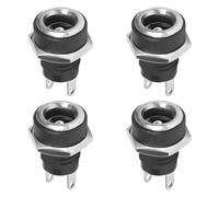 Comforty Lot de 4 connecteurs DC femelle 2 broches 5,5 x 2,1 mm Fiche creuse femelle DC Power Jack femelle (4)