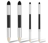 Comforty Lot de 4 gommes pour dessin - En plastique argenté - Lavables et à double extrémité - Avec grattoir de précision - Pour étudiants en art, artistes et croquis