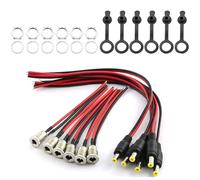 Comforty Lot de 6 paires de fiches CC 5,5 x 2,1 mm + 6 paires de prises 12 V - 5 A - Plaqué or - Pour audio/vidéo/téléphone portable/projets de bricolage