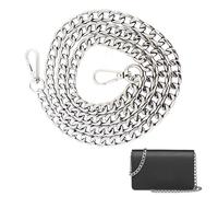 Comforty Metal Bag Chain Shoulder Strap - 120 cm Silver Replacement for Handbags