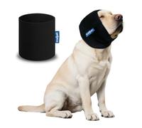 COMFPET Cache-oreilles pour chien anti-bruit, snood pour chiens et chats, soin des oreilles, grand m (noir)