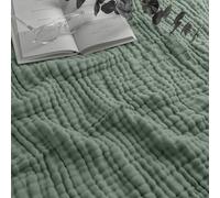 Comfy Cubs Couverture en Mousseline pour Adulte - Couverture en Mousseline de Coton Douce à Six Couches, légère et Respirante pour Toutes Les Saisons - Lavable en Machine - Décoration d'intérieur
