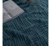 Comfy Cubs Neptune Couverture en Mousseline pour Adulte Queen Size 229 x 229 cm - Douce - Six Couches, légère et Respirante - pour Toutes Les Saisons - Lavable en Machine - Décoration d'intérieur