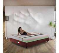 Comfy Line Matelas à mémoire de forme français 140 x 195 cm, matelas américain multicouche à zones H30 cm, matelas orthopédique à 3 couches | matelas hypoallergénique fabriqué en Italie - modèle