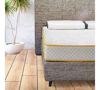 Comfy Line - Matelas carré et Demi-Matelas en Mousse à mémoire de Forme 140x195 h 22 cm. Orthopédie différenciée à 7 Zones. Doublure en Coton Frais et Respirant.