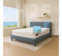 Comfy Line - Matelas double 190 x 190 cm en mousse à mémoire de forme H 25 cm. A 7 zones différenciées orthopédique. Revêtement polycot frais et respirant. Fabriqué en Italie 100 %