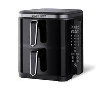 Comfy Nest, Friteuse à air double panier 11L, Air Fryer, cuisson simultanée, écran tactile numérique, technologie Rapid Air, sécurité renforcée, facile à nettoyer - 5,5L, Noir