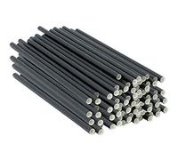 Comfy Package [Lot de 300 - 18 cm] Pailles/Touillettes en papier - 100 % biodégradable - pour cocktails/café - noir